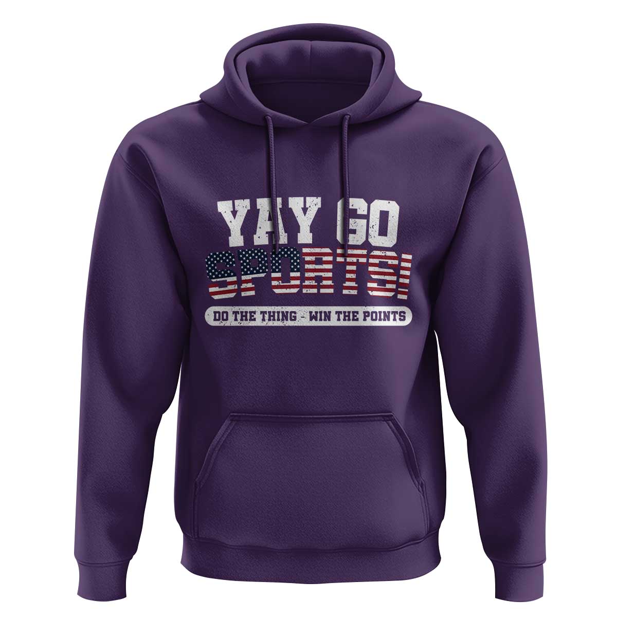 Funny U.S. Sport Support Hoodie Yay Go Sports Do The Thing Win The Points - Wonder Print Shop
