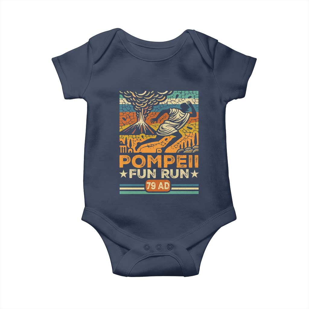 Funny Pompeii Fun Run Baby Onesie Geography Volcanologist