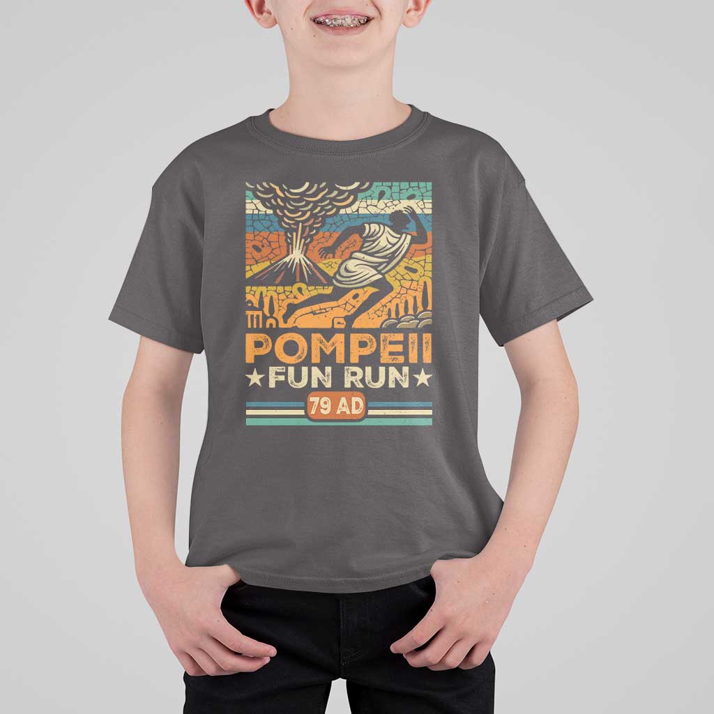 Funny Pompeii Fun Run T Shirt For Kid Geography Volcanologist