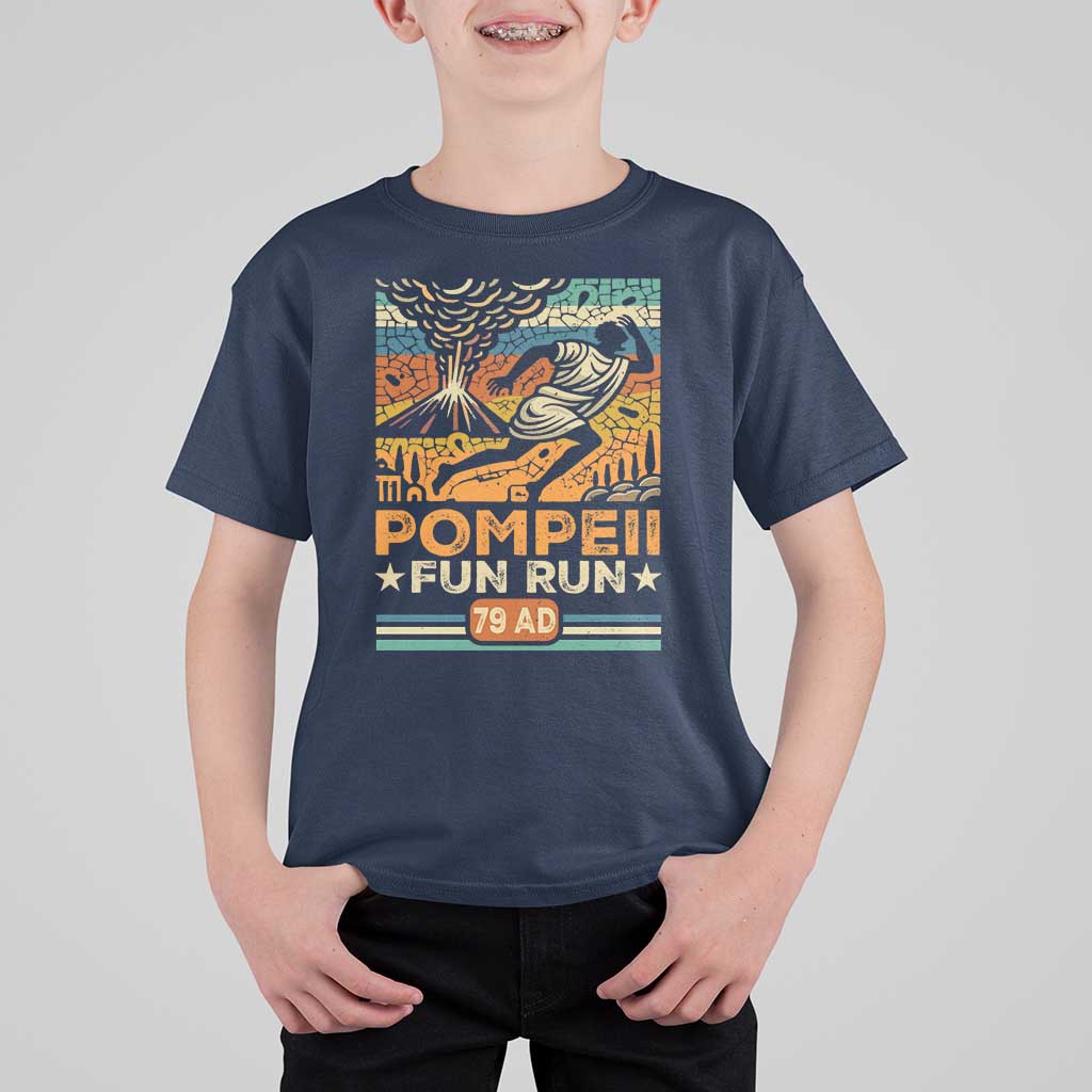 Funny Pompeii Fun Run T Shirt For Kid Geography Volcanologist