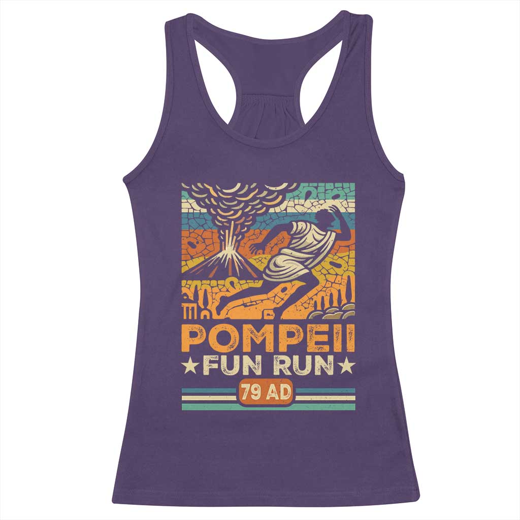 Funny Pompeii Fun Run Racerback Tank Top Geography Volcanologist