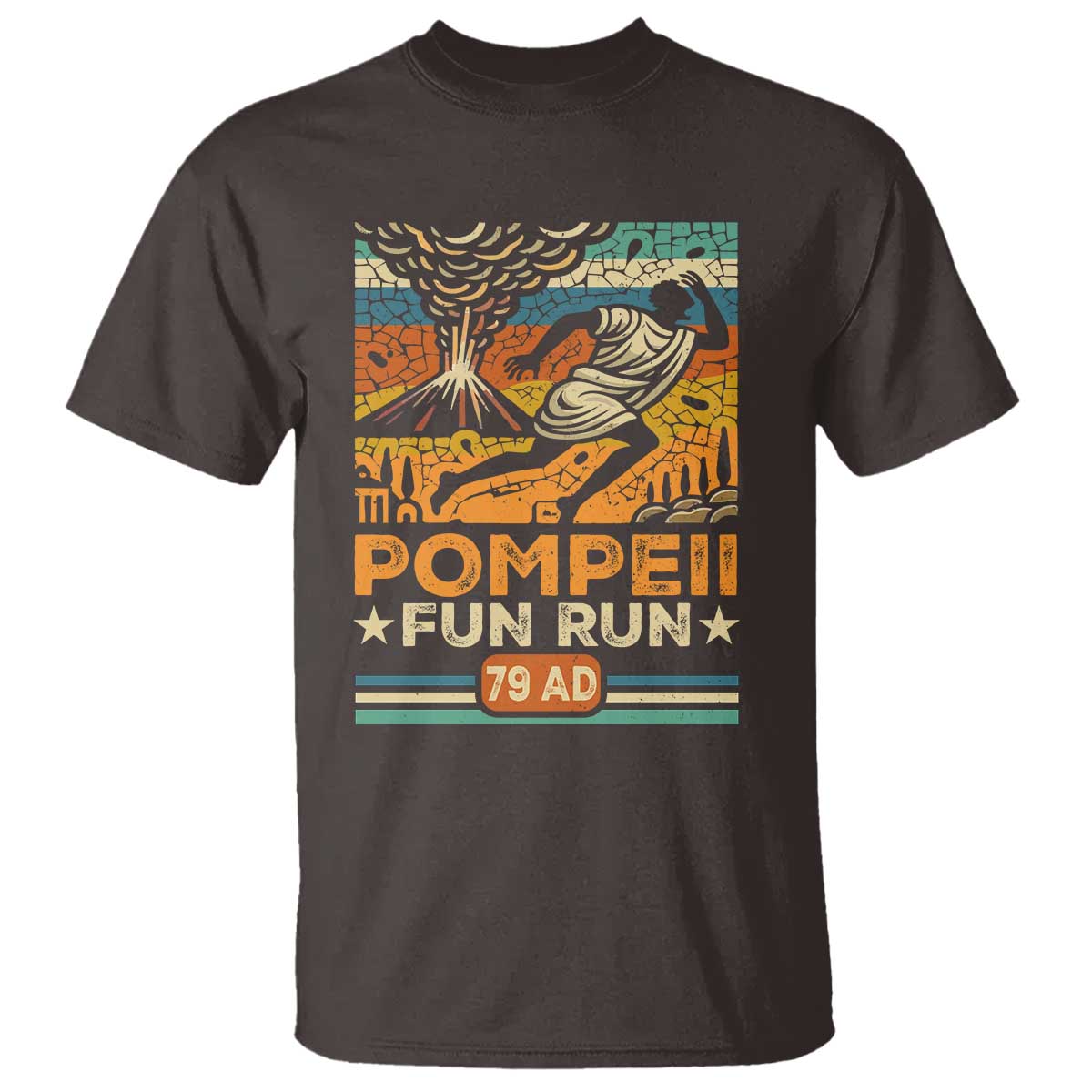 Funny Pompeii Fun Run T Shirt Geography Volcanologist