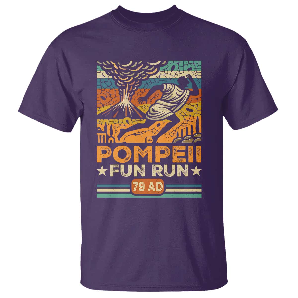Funny Pompeii Fun Run T Shirt Geography Volcanologist