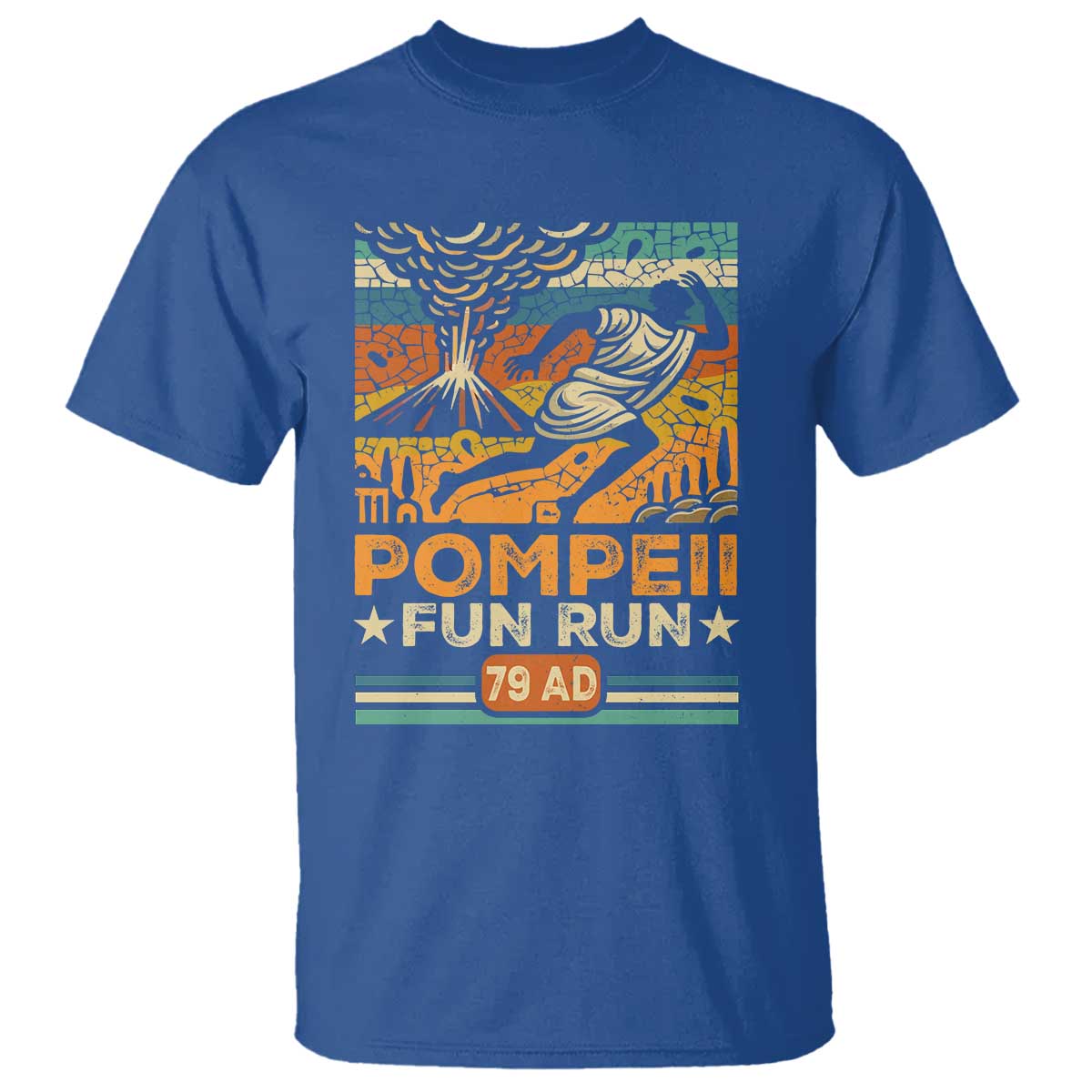 Funny Pompeii Fun Run T Shirt Geography Volcanologist