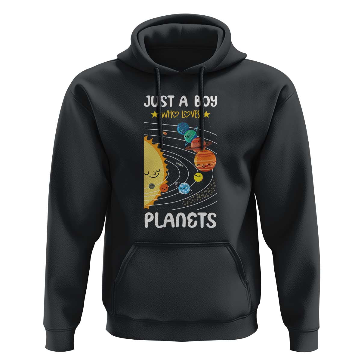 Solar System Astrology Outer Space Hoodie Just A Boy Who Loves Planets - Wonder Print Shop