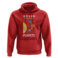 Solar System Astrology Outer Space Hoodie Just A Boy Who Loves Planets - Wonder Print Shop