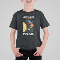 Solar System Astrology Outer Space T Shirt For Kid Just A Boy Who Loves Planets - Wonder Print Shop