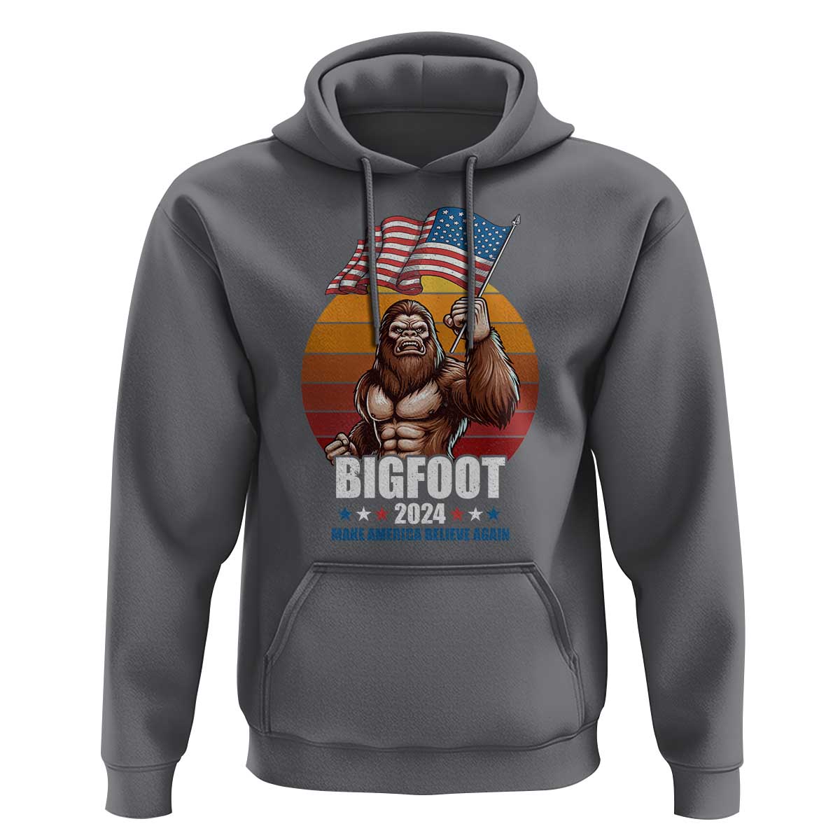 Funny President Election Bigfoot Hoodie Make America Believe Again Vote For Bigfoot - Wonder Print Shop