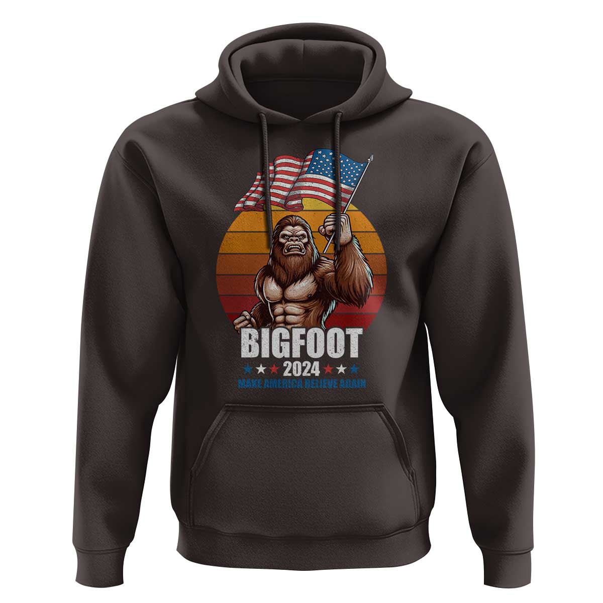 Funny President Election Bigfoot Hoodie Make America Believe Again Vote For Bigfoot - Wonder Print Shop
