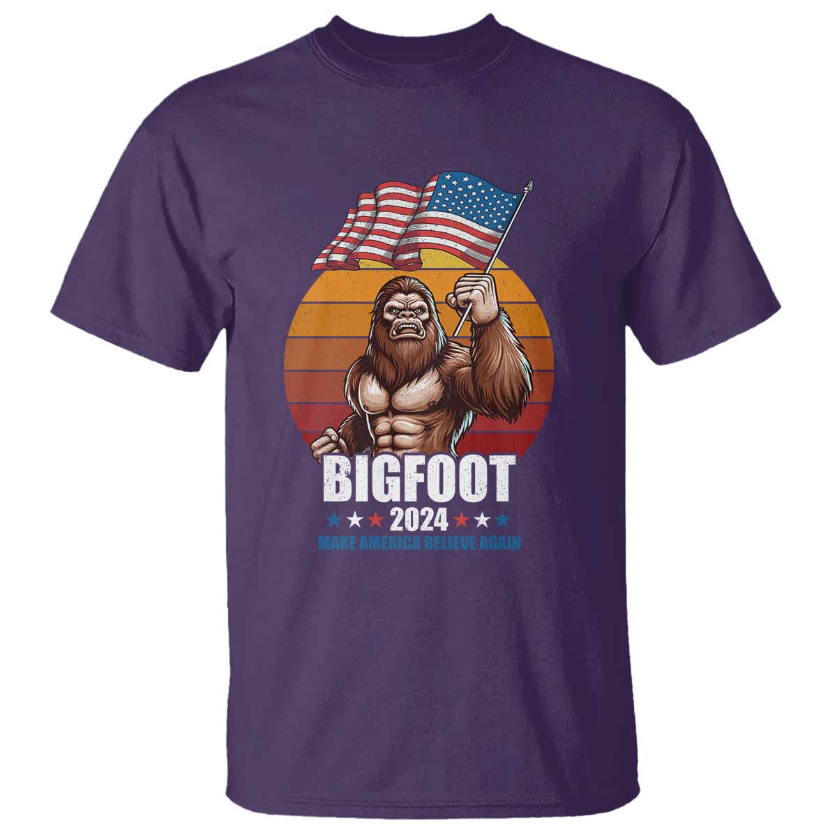 Funny President Election Bigfoot T Shirt Make America Believe Again Vote For Bigfoot - Wonder Print Shop