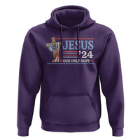 USA Election Christ Hoodie Jesus President 2024 Our Only Hope Christian - Wonder Print Shop