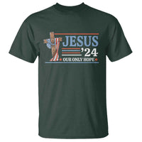USA Election Christ T Shirt Jesus President 2024 Our Only Hope Christian - Wonder Print Shop