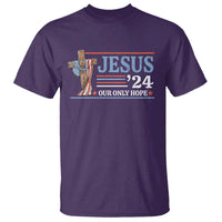 USA Election Christ T Shirt Jesus President 2024 Our Only Hope Christian - Wonder Print Shop