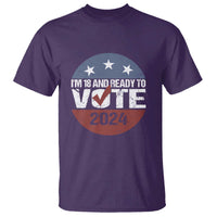 Vote 2024 T Shirt 18 and Ready To Vote First Time Voter - Wonder Print Shop