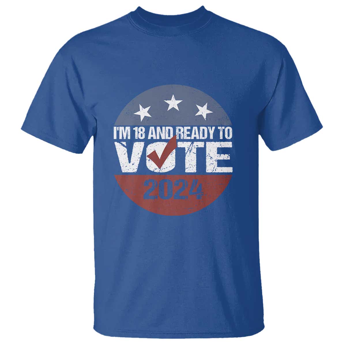 Vote 2024 T Shirt 18 and Ready To Vote First Time Voter - Wonder Print Shop