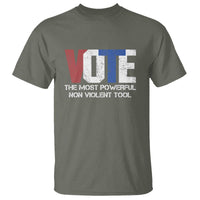Vote 2024 T Shirt The Most Powerful None Violent Tool - Wonder Print Shop
