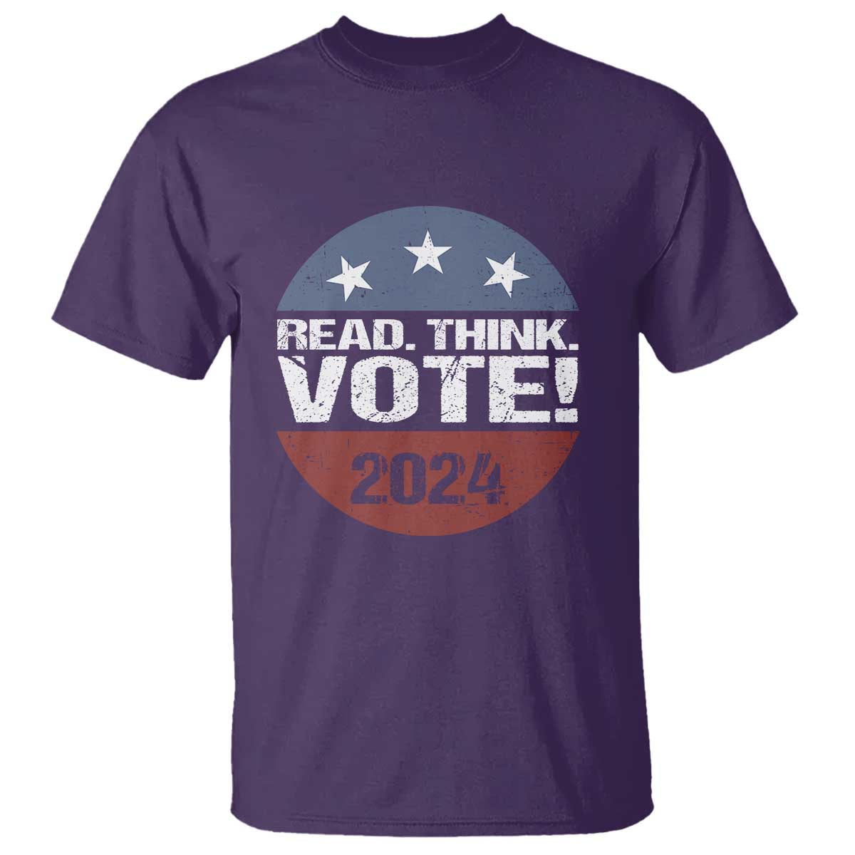 Vote 2024 T Shirt Read Think Vote - Wonder Print Shop