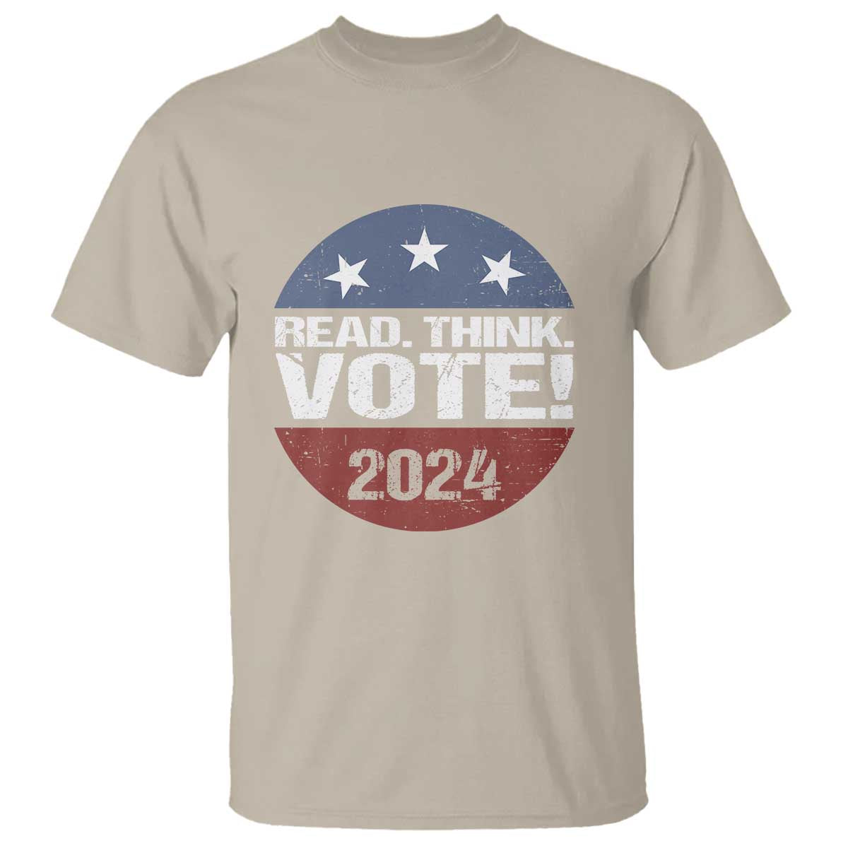 Vote 2024 T Shirt Read Think Vote - Wonder Print Shop