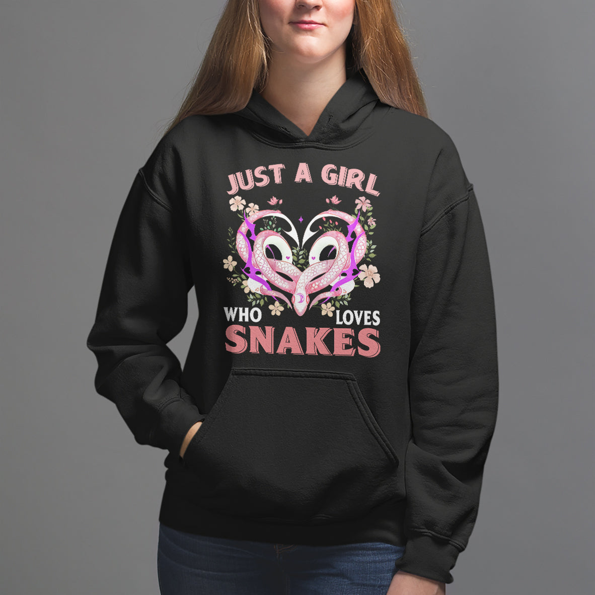 Just A Girl Who Loves Snakes Hoodie - Wonder Print Shop