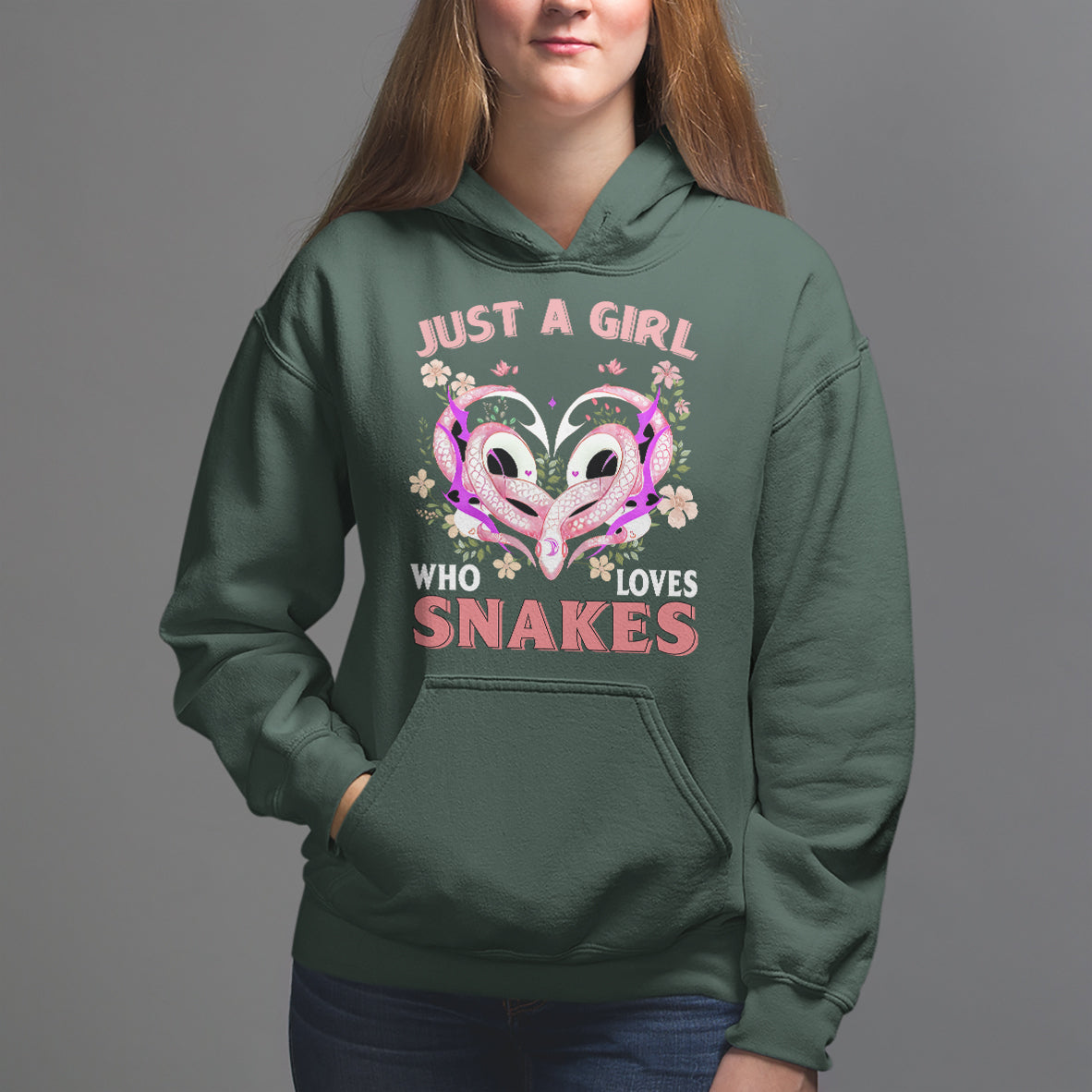Just A Girl Who Loves Snakes Hoodie - Wonder Print Shop
