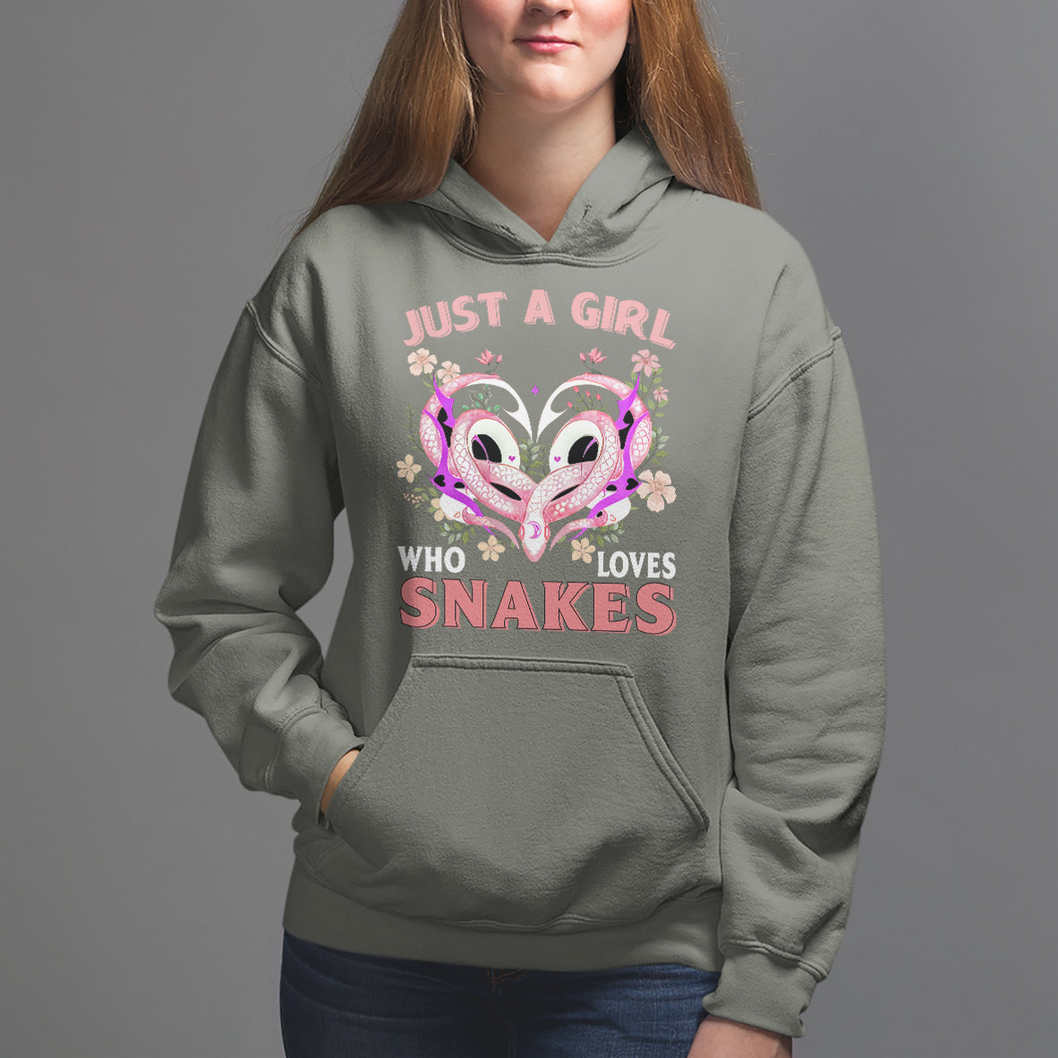 Just A Girl Who Loves Snakes Hoodie - Wonder Print Shop