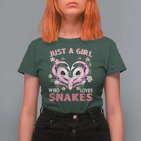 Just A Girl Who Loves Snakes T Shirt For Women - Wonder Print Shop