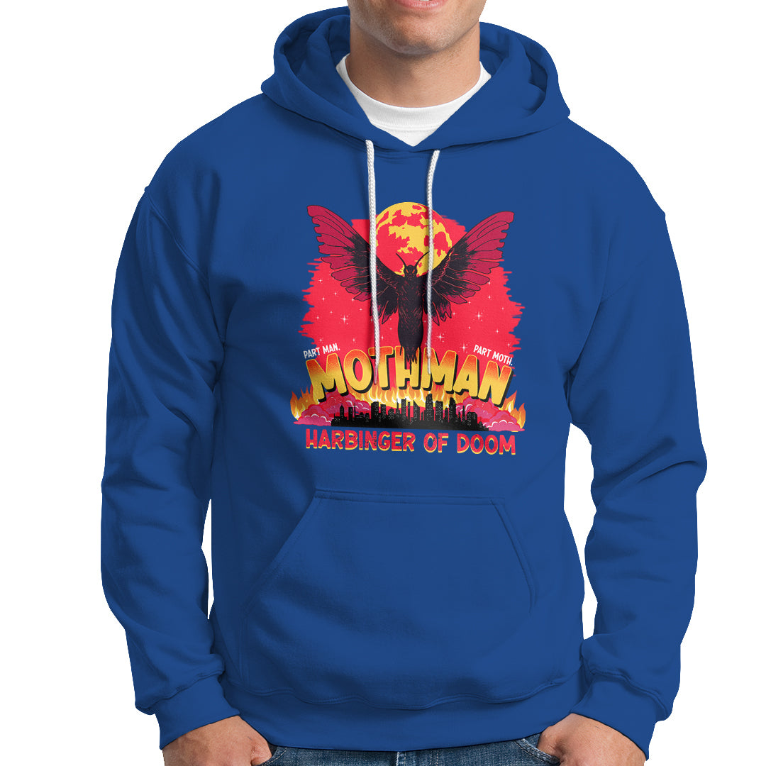 Mothman Harbinger of Doom! City Night Cryptid Creature Hoodie - Wonder Print Shop
