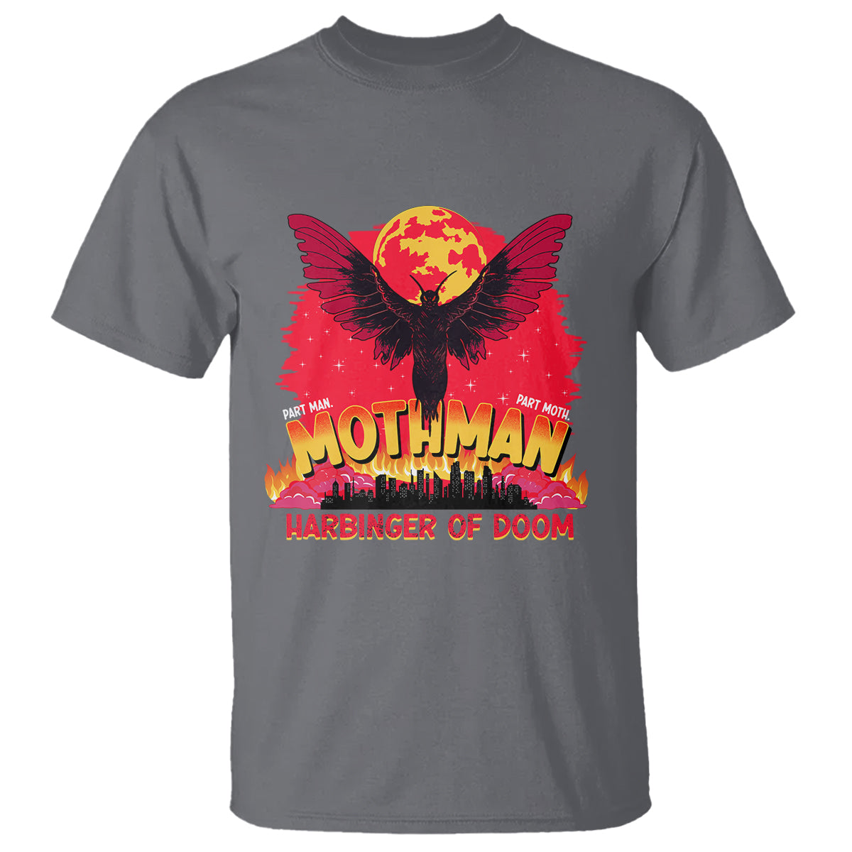 Mothman Harbinger of Doom! City Night Cryptid Creature T Shirt - Wonder Print Shop
