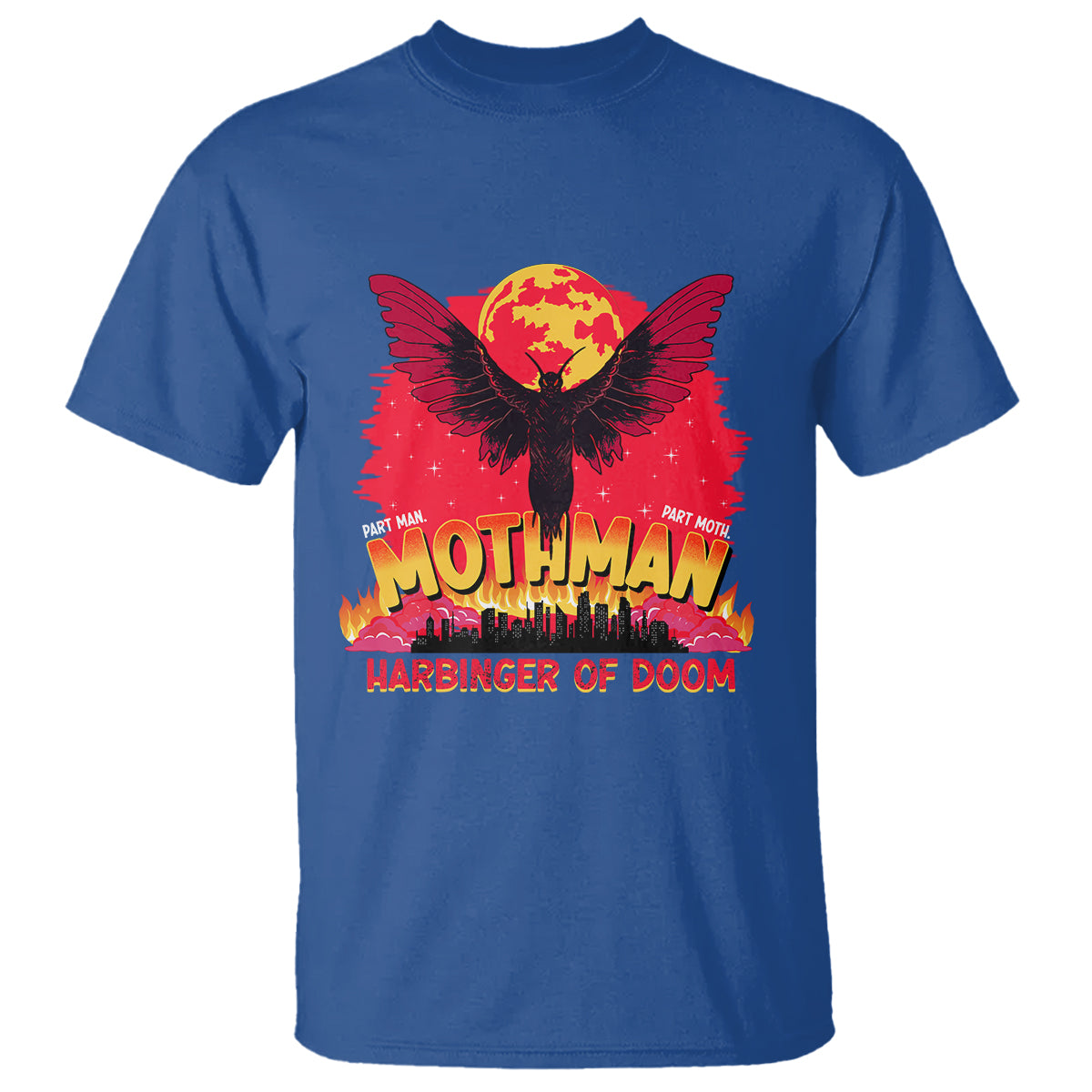 Mothman Harbinger of Doom! City Night Cryptid Creature T Shirt - Wonder Print Shop