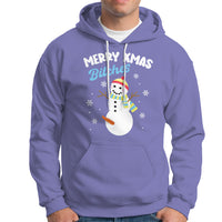 Merry Xmas Bitches Naughty Dirty Carrot Snowman Ugly Christmas Hoodie - Wonder Print Shop