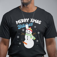 Merry Xmas Bitches Naughty Dirty Carrot Snowman Ugly Christmas T Shirt - Wonder Print Shop