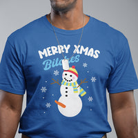 Merry Xmas Bitches Naughty Dirty Carrot Snowman Ugly Christmas T Shirt - Wonder Print Shop