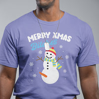 Merry Xmas Bitches Naughty Dirty Carrot Snowman Ugly Christmas T Shirt - Wonder Print Shop