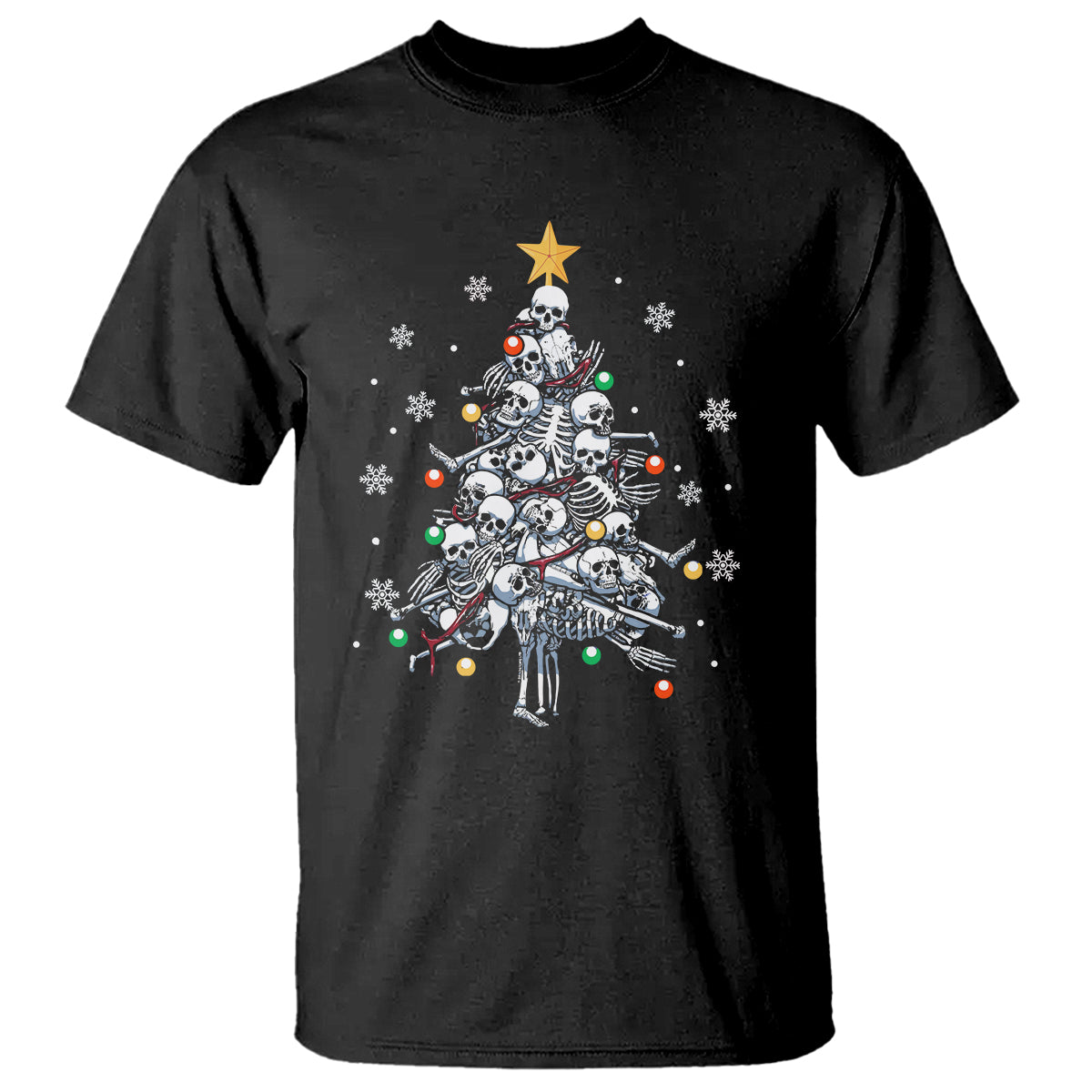 Skull Christmas Tree Cool Christmas Skeleton T Shirt - Wonder Print Shop