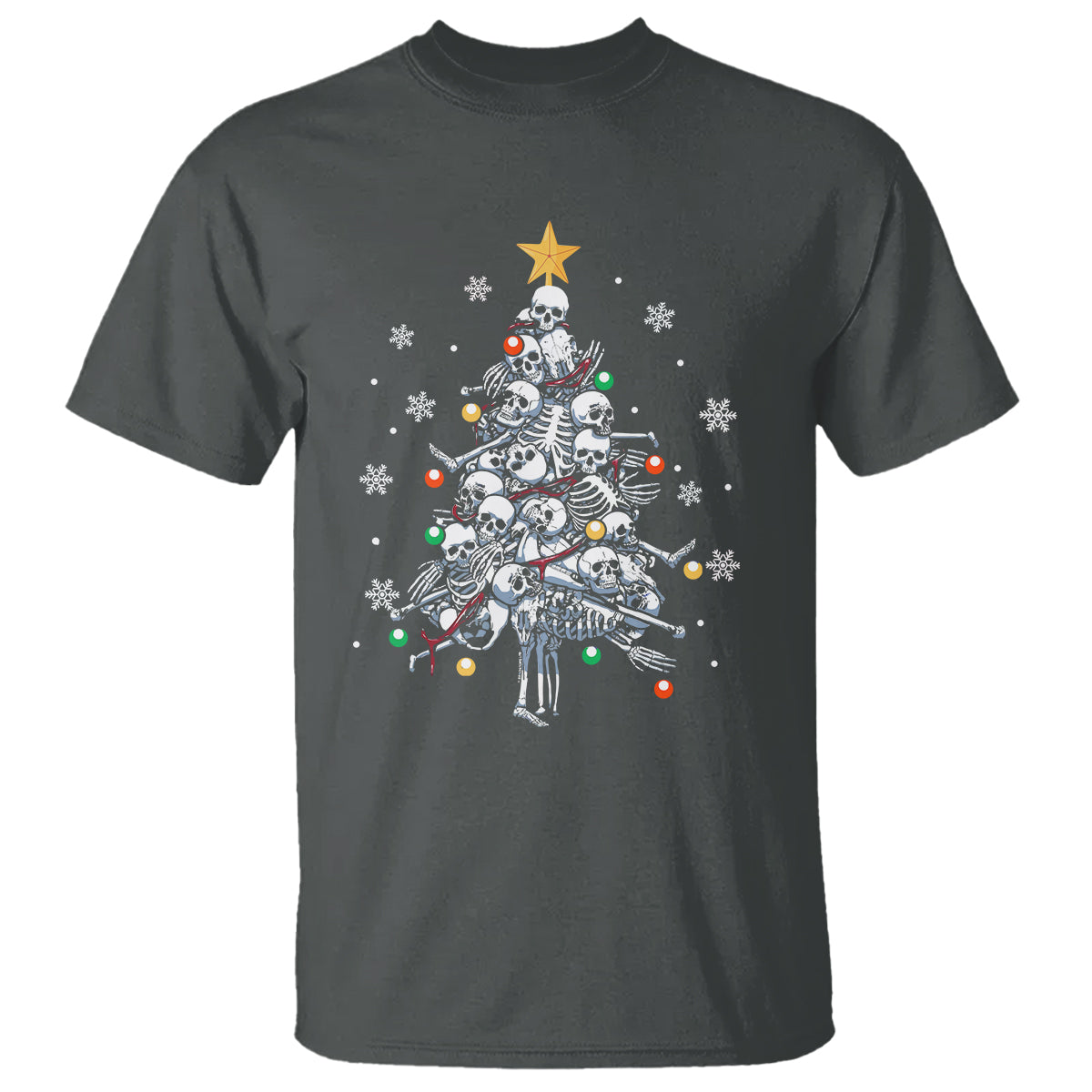 Skull Christmas Tree Cool Christmas Skeleton T Shirt - Wonder Print Shop