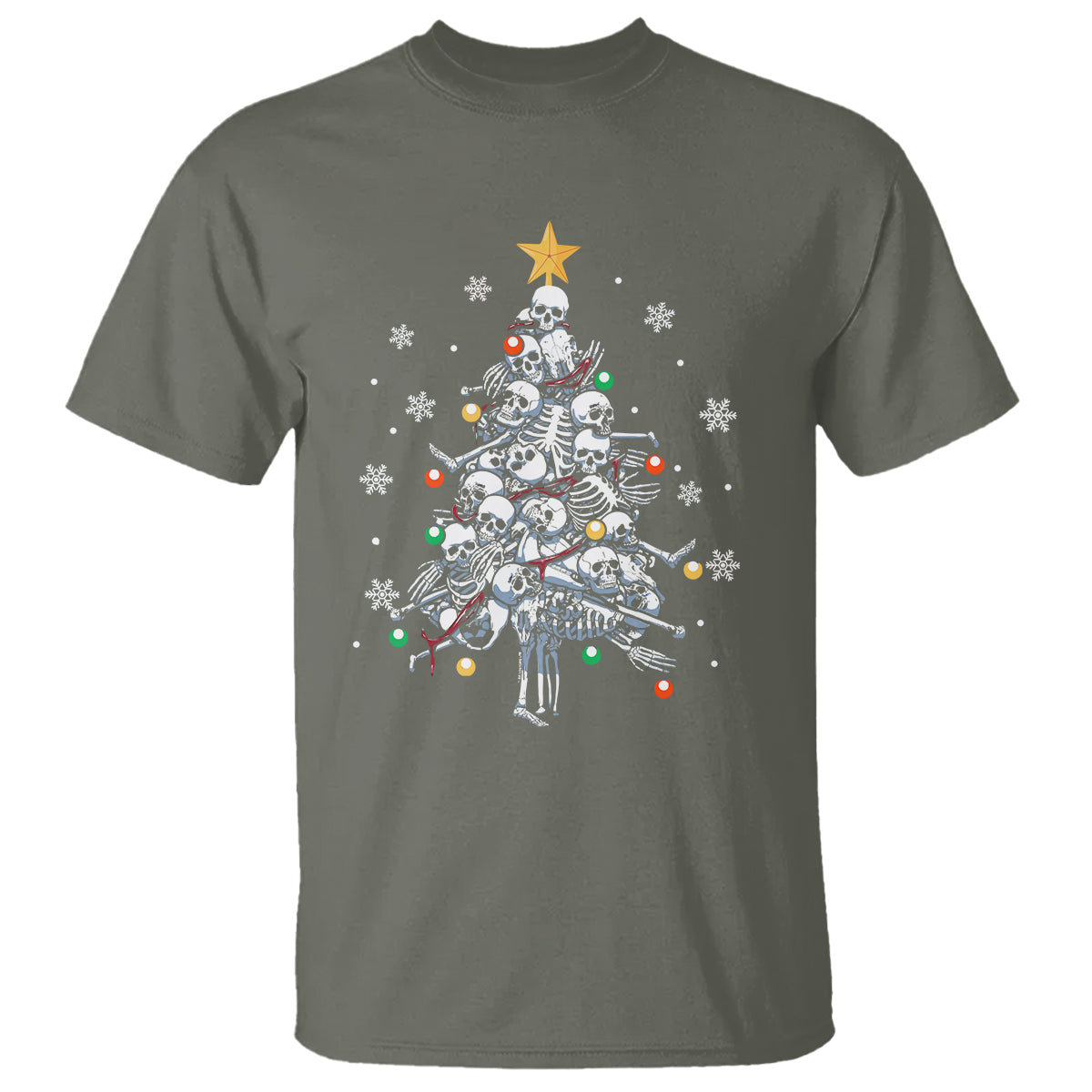 Skull Christmas Tree Cool Christmas Skeleton T Shirt - Wonder Print Shop