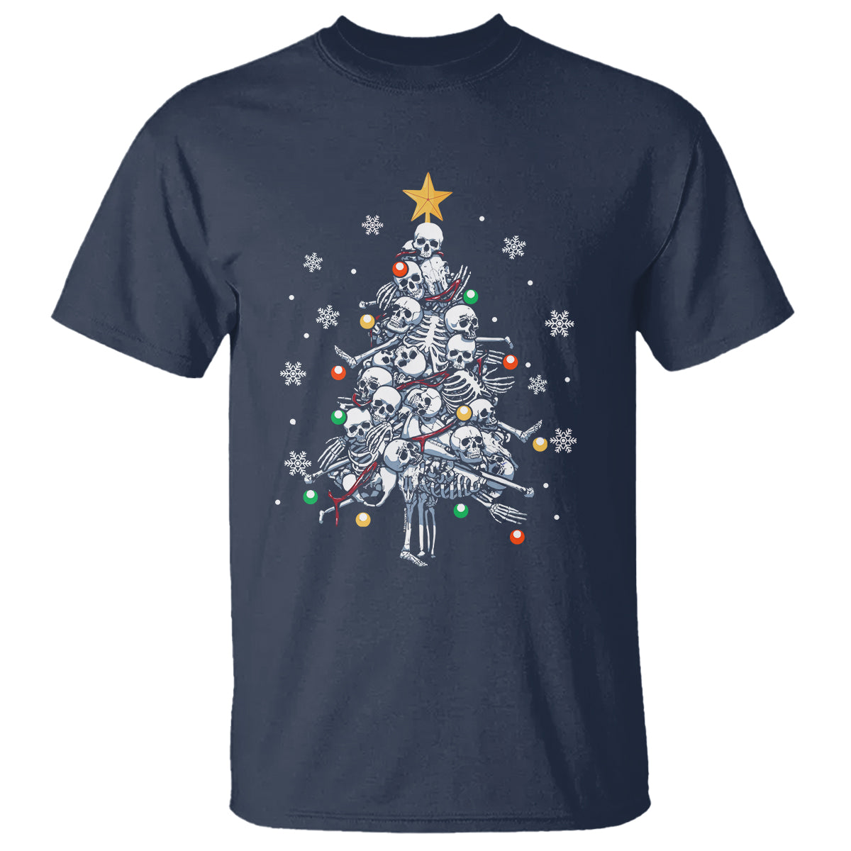 Skull Christmas Tree Cool Christmas Skeleton T Shirt - Wonder Print Shop