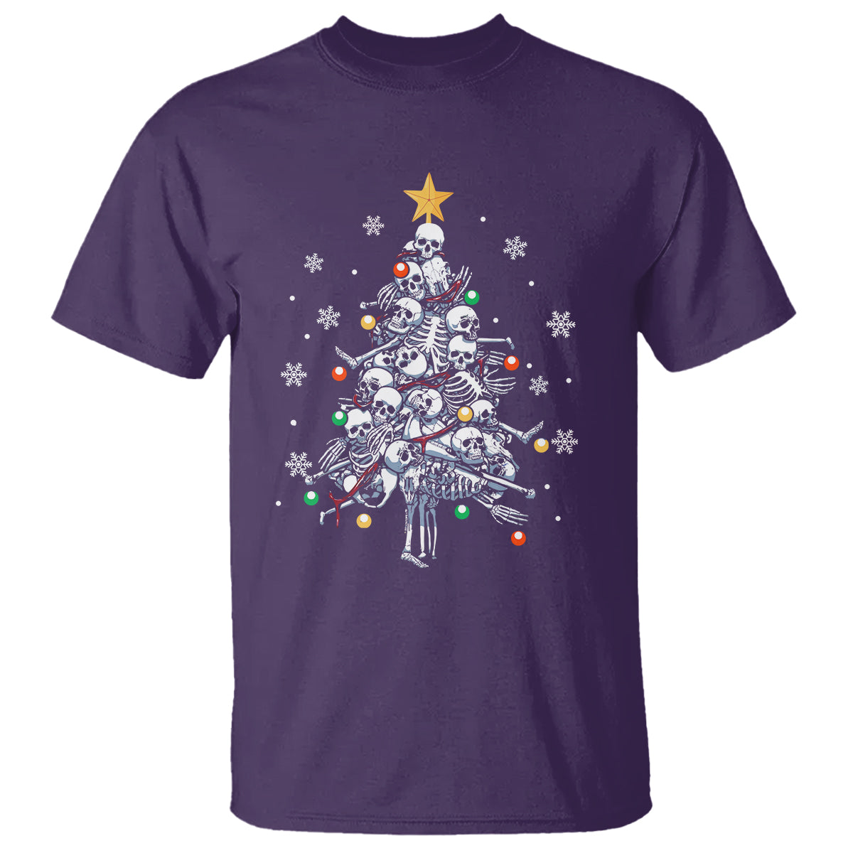 Skull Christmas Tree Cool Christmas Skeleton T Shirt - Wonder Print Shop