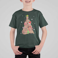 Funny Capybara Christmas Tree T Shirt For Kid - Wonder Print Shop