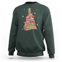 Funny Capybara Christmas Tree Sweatshirt - Wonder Print Shop