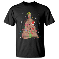 Funny Capybara Christmas Tree T Shirt - Wonder Print Shop