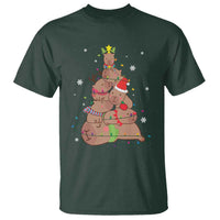 Funny Capybara Christmas Tree T Shirt - Wonder Print Shop