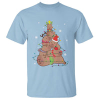 Funny Capybara Christmas Tree T Shirt - Wonder Print Shop