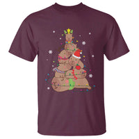 Funny Capybara Christmas Tree T Shirt - Wonder Print Shop