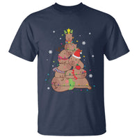 Funny Capybara Christmas Tree T Shirt - Wonder Print Shop