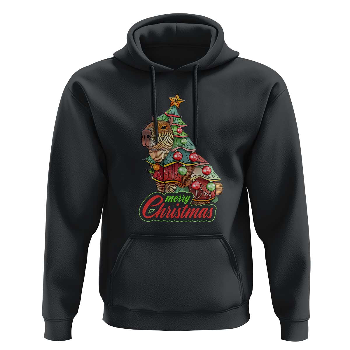 Cute Capybara Christmas Tree Hoodie