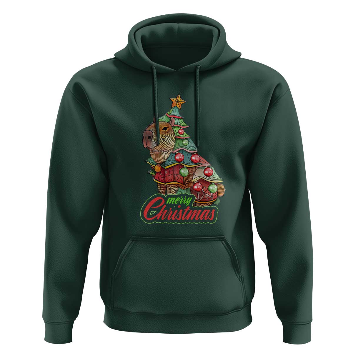 Cute Capybara Christmas Tree Hoodie