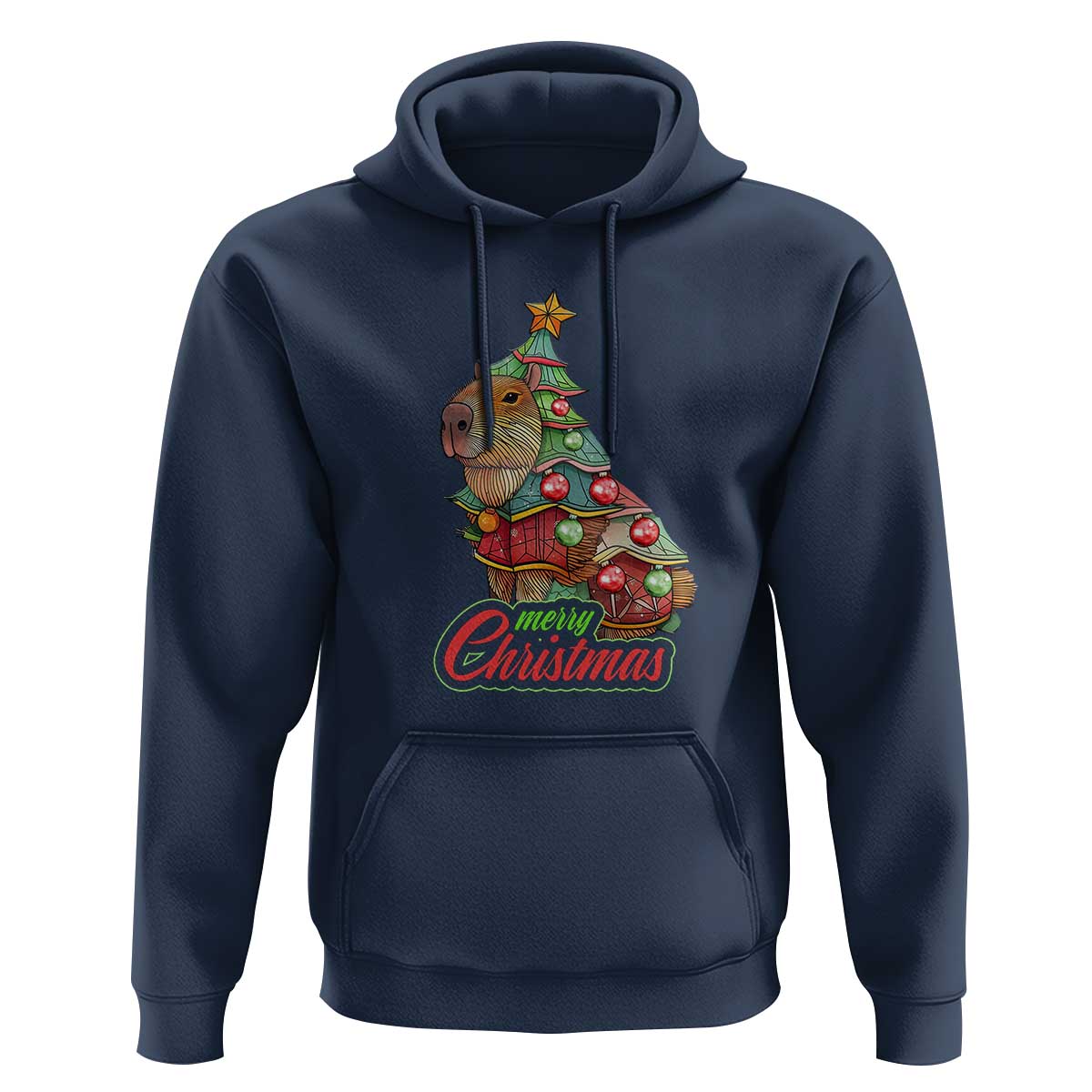 Cute Capybara Christmas Tree Hoodie