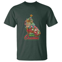 Cute Capybara Christmas Tree T Shirt - Wonder Print Shop