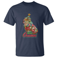 Cute Capybara Christmas Tree T Shirt - Wonder Print Shop